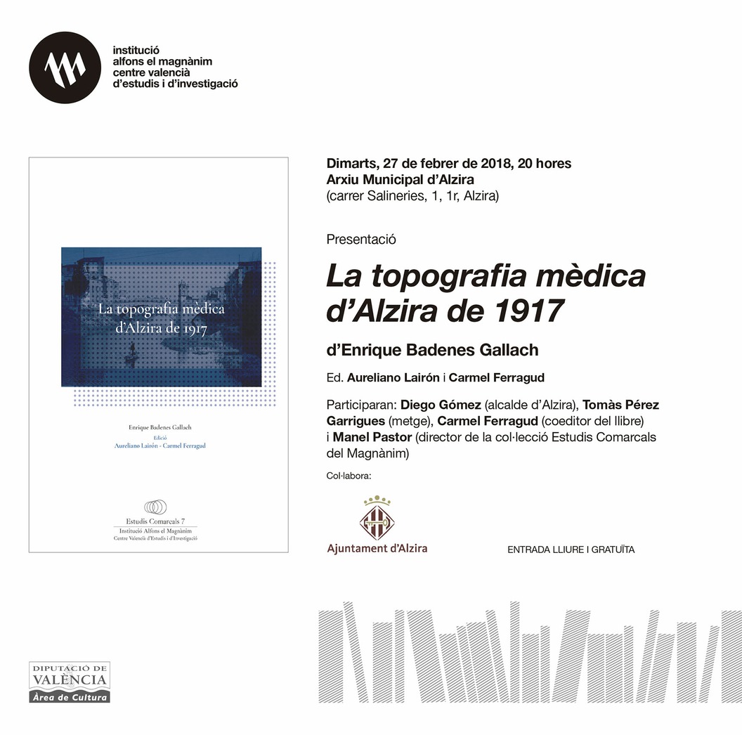 Presentació de "La topografia mèdica d'Alzira de 1917"