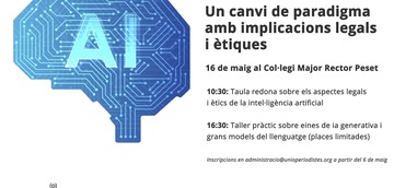 Jornada sobre intel·ligència artificial (IA) organitzada per la Unió de Periodistes Valencians i la Institució Alfons el Magnànim